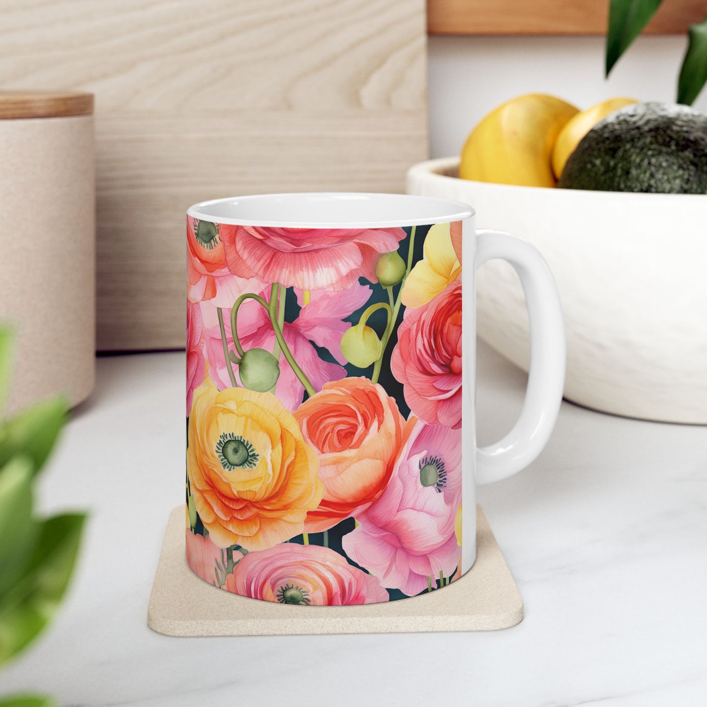 JAFFIRMATIONS, Custom ceramic11oz designer coffee and tea cups