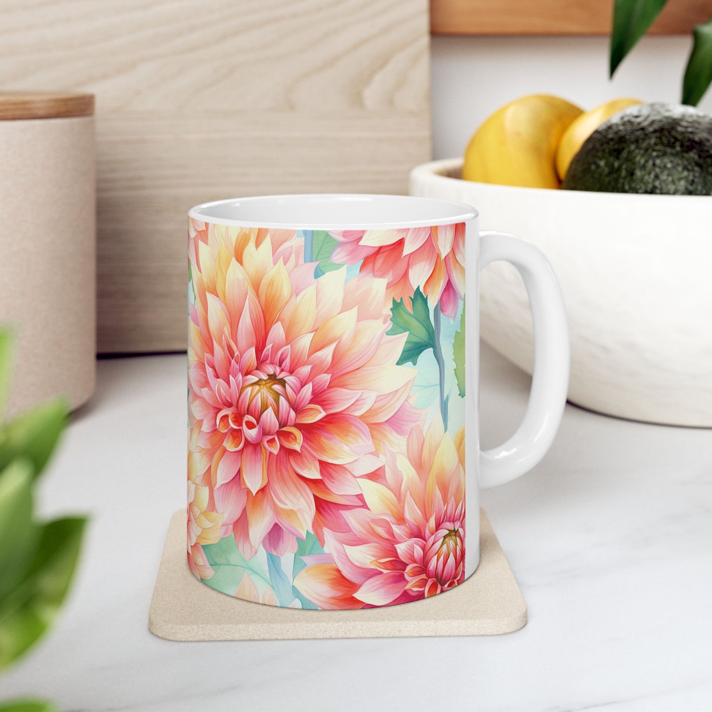 JAFFIRMATIONS, Custom ceramic11oz designer coffee and tea cups